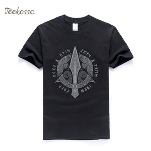 Odin Vikings T Shirt Men Scandinavian Runes Valhalla Tshirt Mens 2018 Summer Tops Tee Cool Streetwear TV Show T-Shirt For Fans