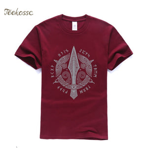 Odin Vikings T Shirt Men Scandinavian Runes Valhalla Tshirt Mens 2018 Summer Tops Tee Cool Streetwear TV Show T-Shirt For Fans