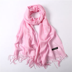 2019 women scarf fashion summer thin solid shawls and wraps lady pashmina bandana female hijab winter long foulard head scarves