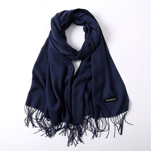 2019 women scarf fashion summer thin solid shawls and wraps lady pashmina bandana female hijab winter long foulard head scarves