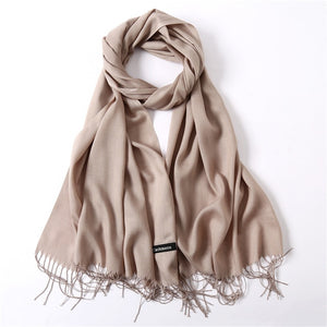 2019 women scarf fashion summer thin solid shawls and wraps lady pashmina bandana female hijab winter long foulard head scarves