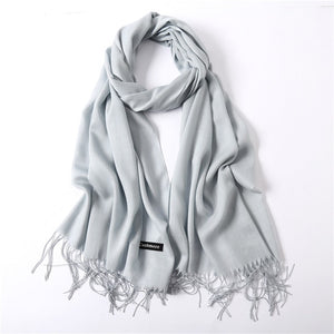 2019 women scarf fashion summer thin solid shawls and wraps lady pashmina bandana female hijab winter long foulard head scarves