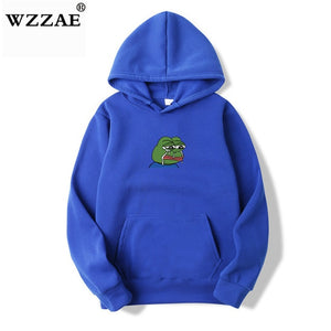 Sad tearing frog Print Hoodies Men/Women Hooded Sweatshirts 2019 New Harajuku Hip Hop Hoodies Sweatshirt Male Japanese Hoodie