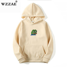 Load image into Gallery viewer, Sad tearing frog Print Hoodies Men/Women Hooded Sweatshirts 2019 New Harajuku Hip Hop Hoodies Sweatshirt Male Japanese Hoodie