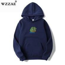 Load image into Gallery viewer, Sad tearing frog Print Hoodies Men/Women Hooded Sweatshirts 2019 New Harajuku Hip Hop Hoodies Sweatshirt Male Japanese Hoodie