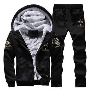 Hoodie Sweatshirt Men/Women 2019 Coat Fleece Hoodies Sweatshirts+Sweatpants Suit Autumn Winter Warm Logo Printed Hooded Pullover