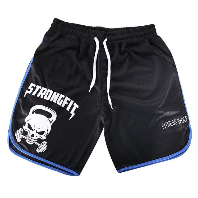 New style 2019 summer High Quality shorts men running Bodybuilding Muscular giants shorts goldsgym skull shorts