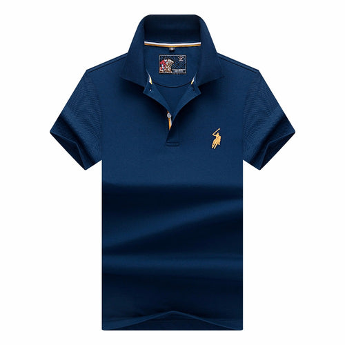 Brand New Fashion Men Polo Shirts 2018 Summer Luxury horse embroidery Breathable Camisa Masculina Soft Cotton solid Polo Men