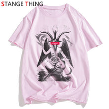 Load image into Gallery viewer, Satan T Shirt Men/women Lucifer Demon Death Scary Evil Satanism Grim Reaper Baphomet T-shirt Satanist Tshirt Male/female Top Tee