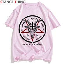 Load image into Gallery viewer, Satan T Shirt Men/women Lucifer Demon Death Scary Evil Satanism Grim Reaper Baphomet T-shirt Satanist Tshirt Male/female Top Tee